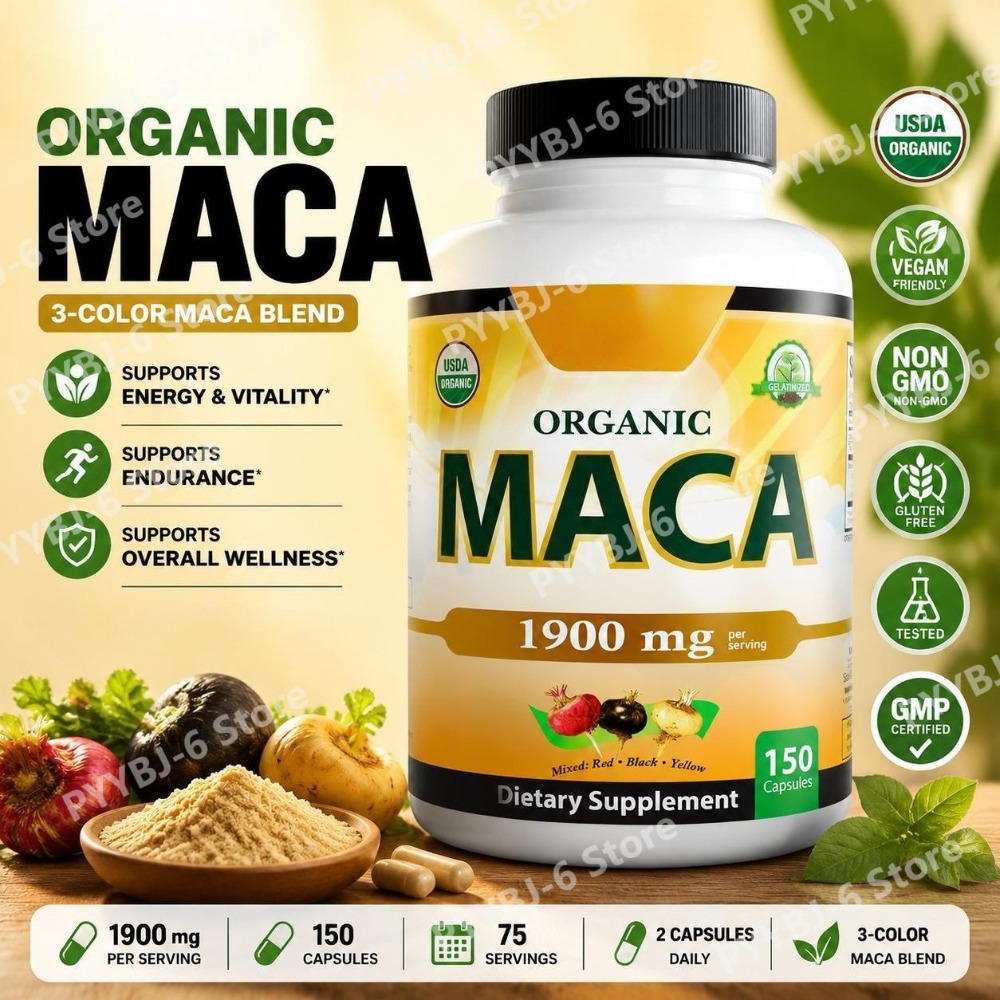 유기농 마카 뿌리 캡슐 1900mg 3색 블렌드 레드  - Herbal Queen 리뷰 및 가격